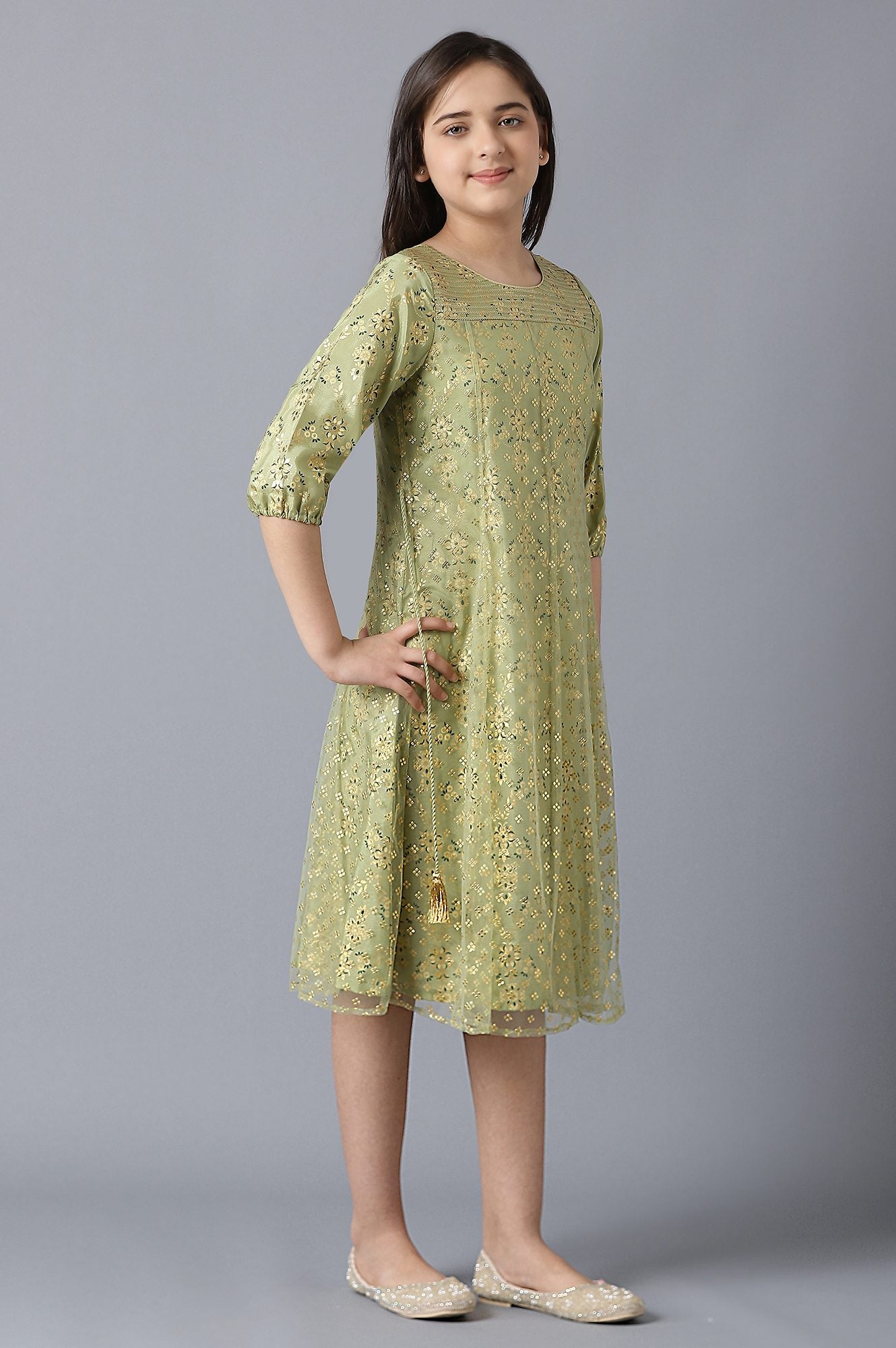 Green Girls Dress