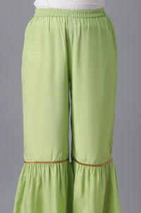 Grass Green kurta and Sharara Girls Set
