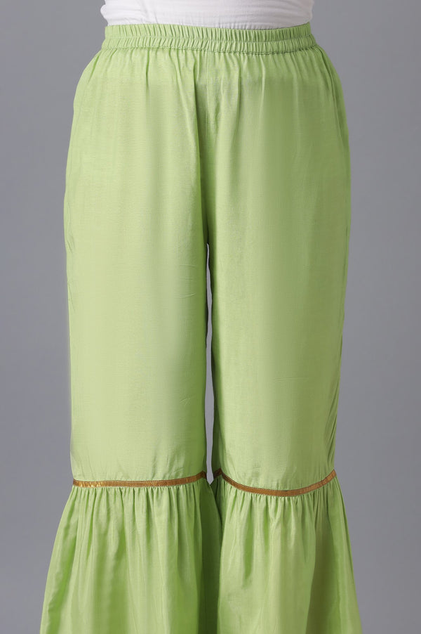 Grass Green kurta and Sharara Girls Set