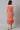 Girls Beige Gillet With Red Printed Dress Set