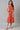 Girls Beige Gillet With Red Printed Dress Set