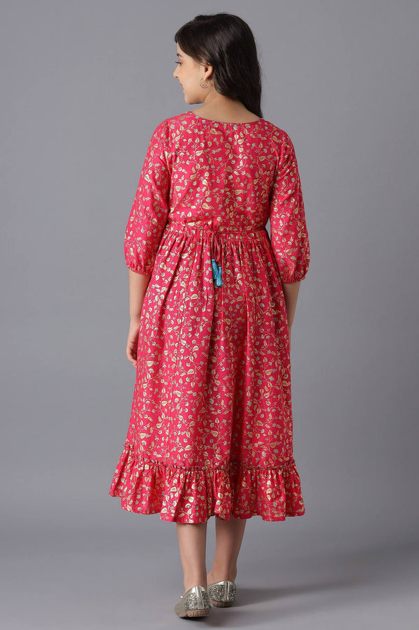 Pink Cotton Girls Dress