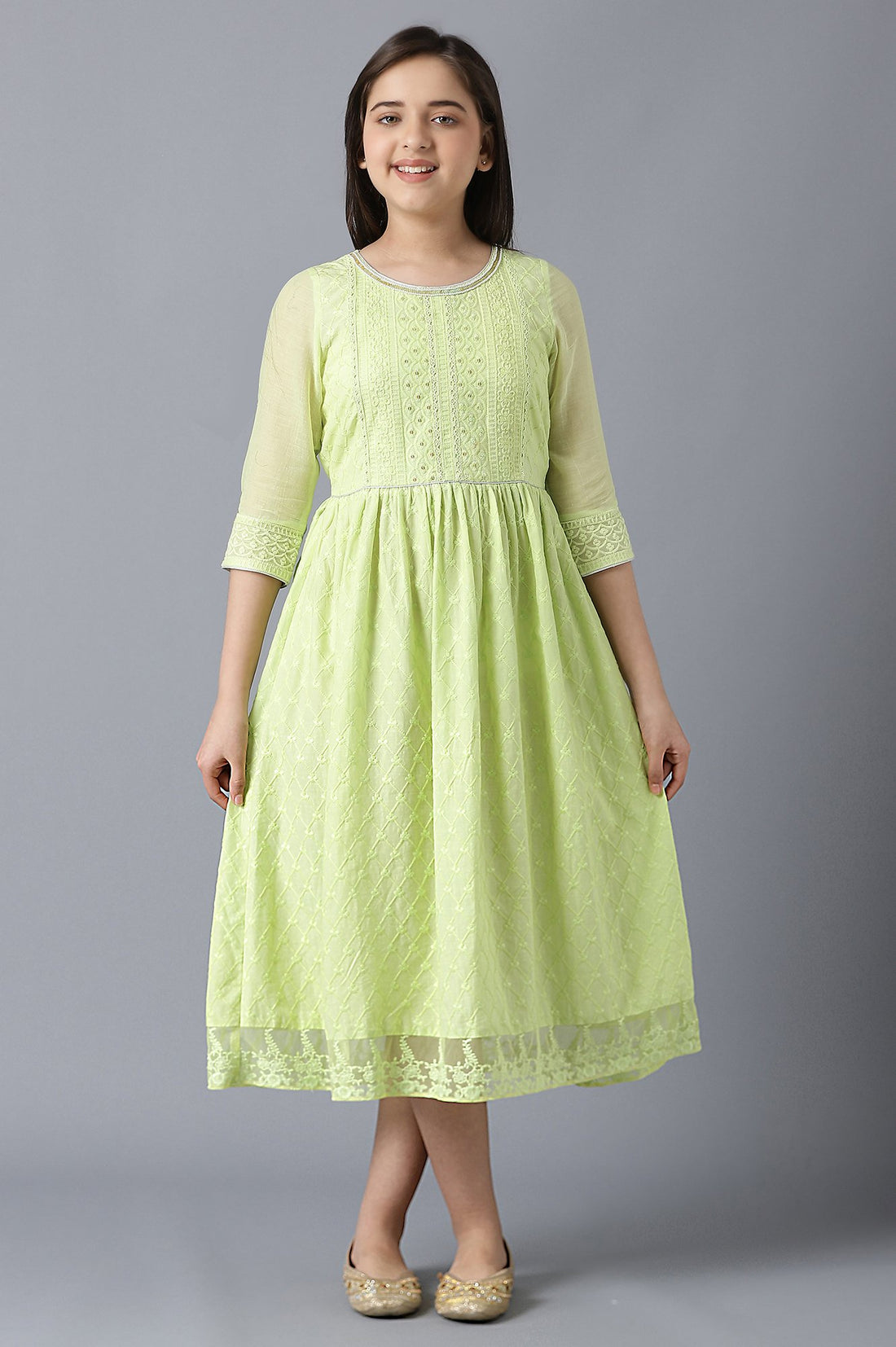 green schiffli dress Sea Green Slub Schiffli Printed Off-Shoulder Mini Vacation Dress by THE IASO at Pernia's Pop Up Shop 2026