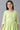 Girls Green Sequinned Flared Schiffli Dress