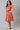 Girls LIVA Red Floral Foil Print Flared Dress