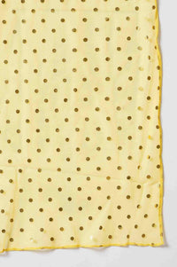 LIVA Girls Yellow Top with Blue Printed Palazzo and Dupatta