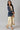 Girls Blue Gillet With Off White Printed Dress