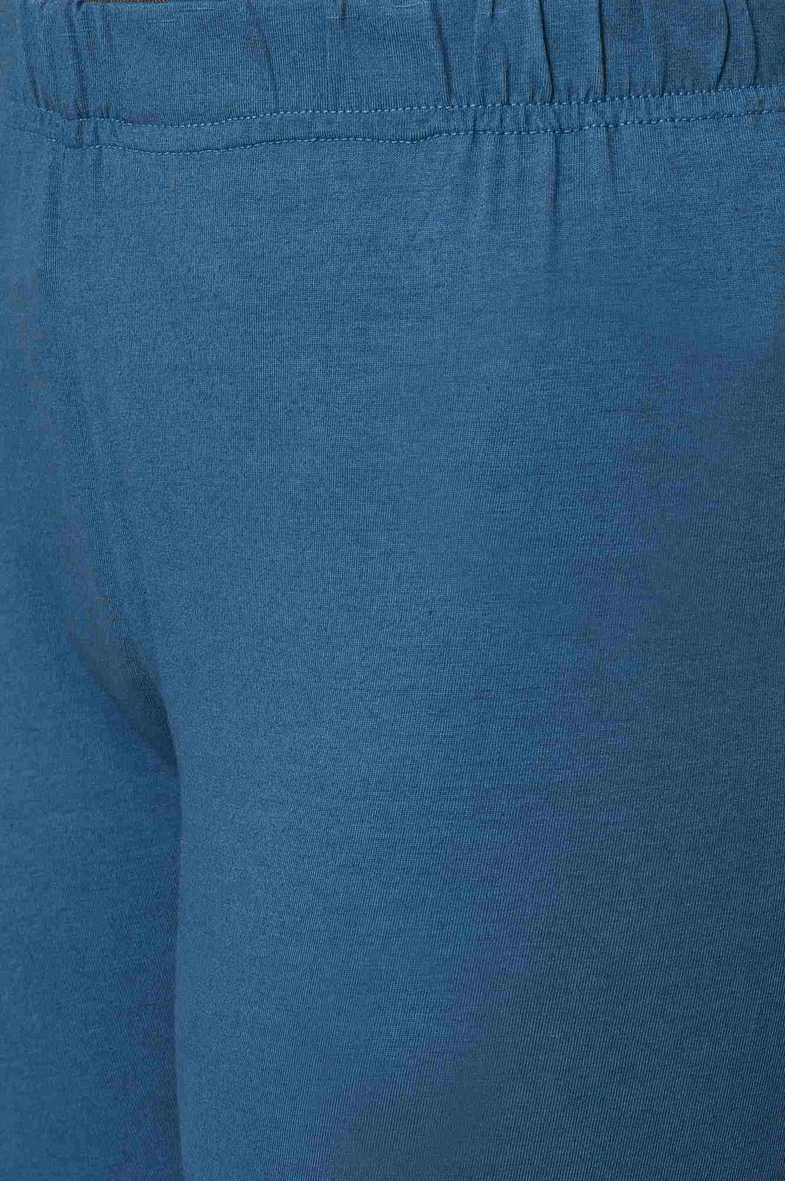 Girls LIVA Grey High-Low kurta with Blue Tights and Dupatta Set