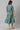 Girls Green Foil Floral Printed Tiered Dress