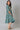 Girls Green Foil Floral Printed Tiered Dress