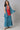 Girls Red Embroidered kurta With Blue Skirt And Dupatta