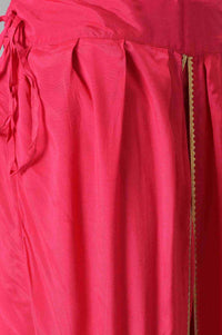 Girls Liva Pink Embroidered kurta With Dhoti Pants And Green Dupatta