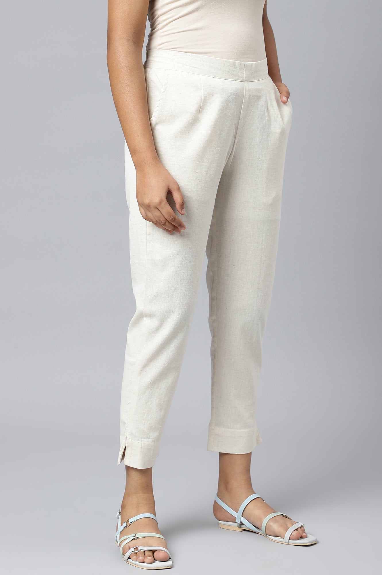 Natural Solid Trousers