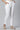 White Cotton Flax Women Trousers