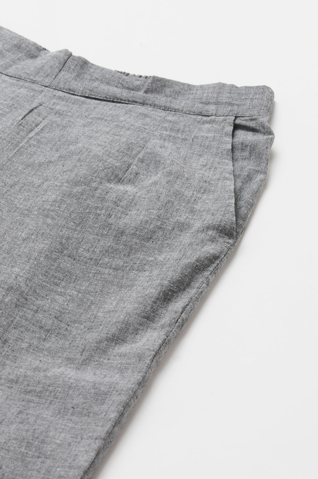 Grey Solid Trousers
