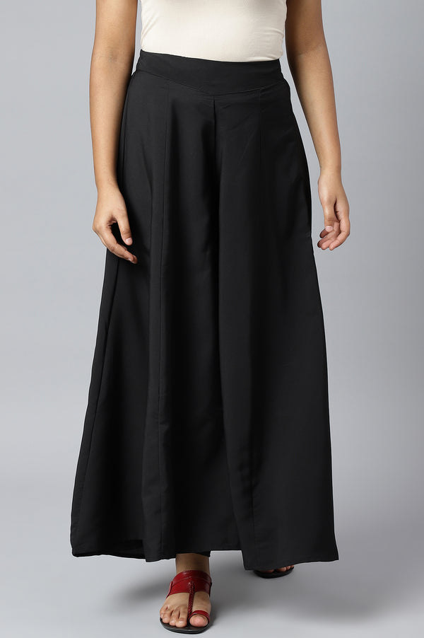 Black Zari Embroidery with Sequins Straight Kurta and Palazzo Set