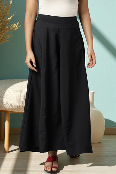 Black Solid Palazzo