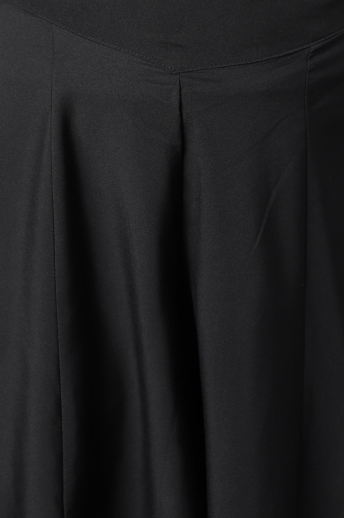 Black Floral Printed Textured Cotton Straight Kurta and Palazzo Set