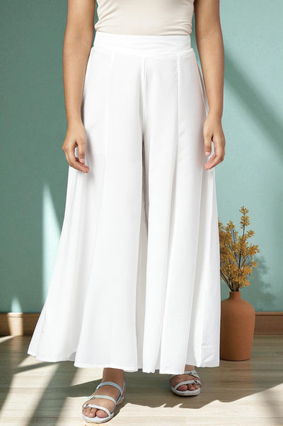 White Solid Palazzo