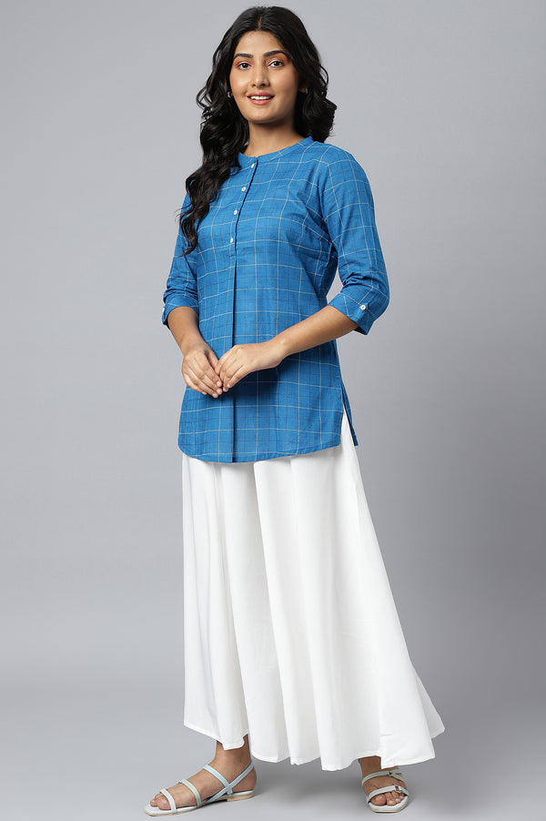 White Solid Ankle Length Palazzo