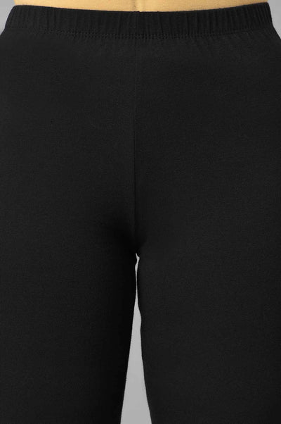 Black Cotton Lycra Churidar