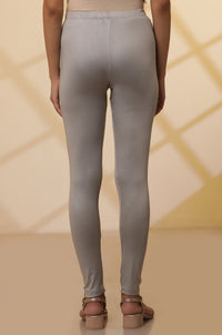 Silver Shimmer Ankle Length Leggings