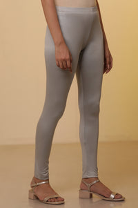 Silver Shimmer Ankle Length Leggings