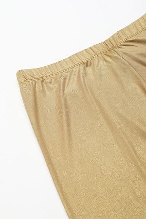 Gold Shimmer Ankle Length Leggings