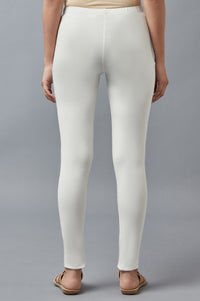 Off- White Solid Tights