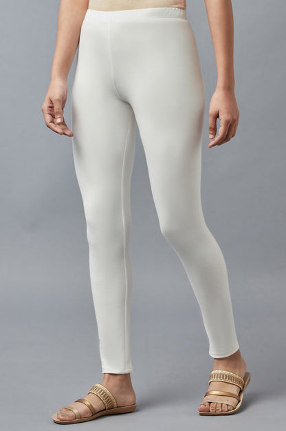 Off- White Solid Tights