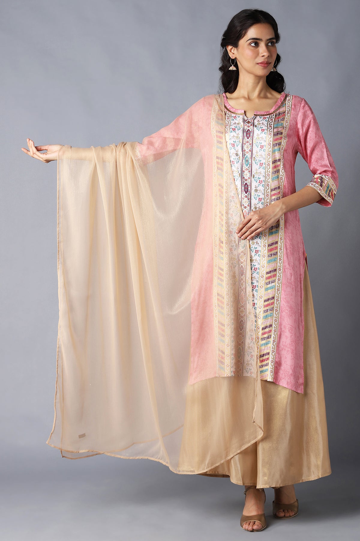 Almond Gold Dupatta - FS