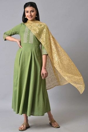 Gold Printed Women Dupatta