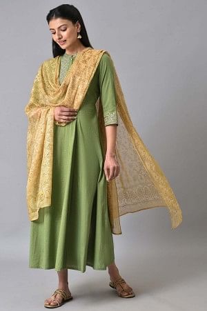 Gold Printed Women Dupatta