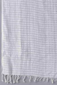 White Cotton South Dupatta
