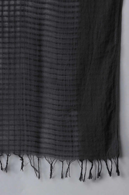 Black Yarn-Dyed Dupatta