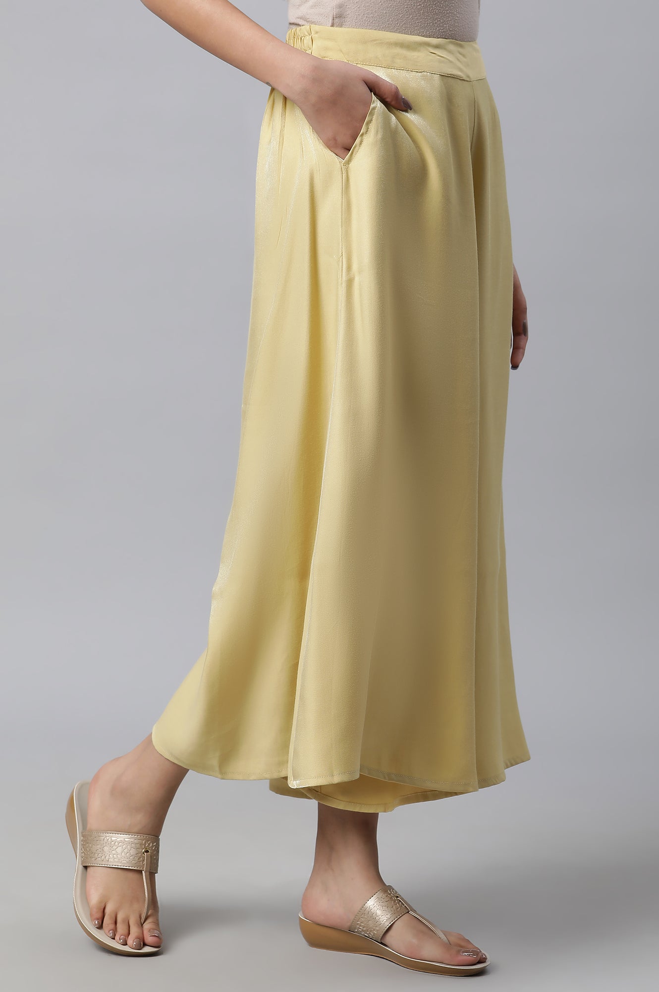 Yellow Flared Culottes