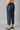 Blue Printed Denim Trouser Pants