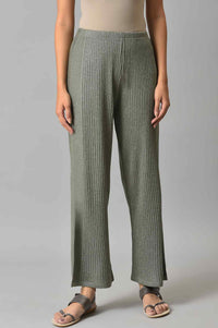 Grey Acrylic Knitted Palazzo Pants
