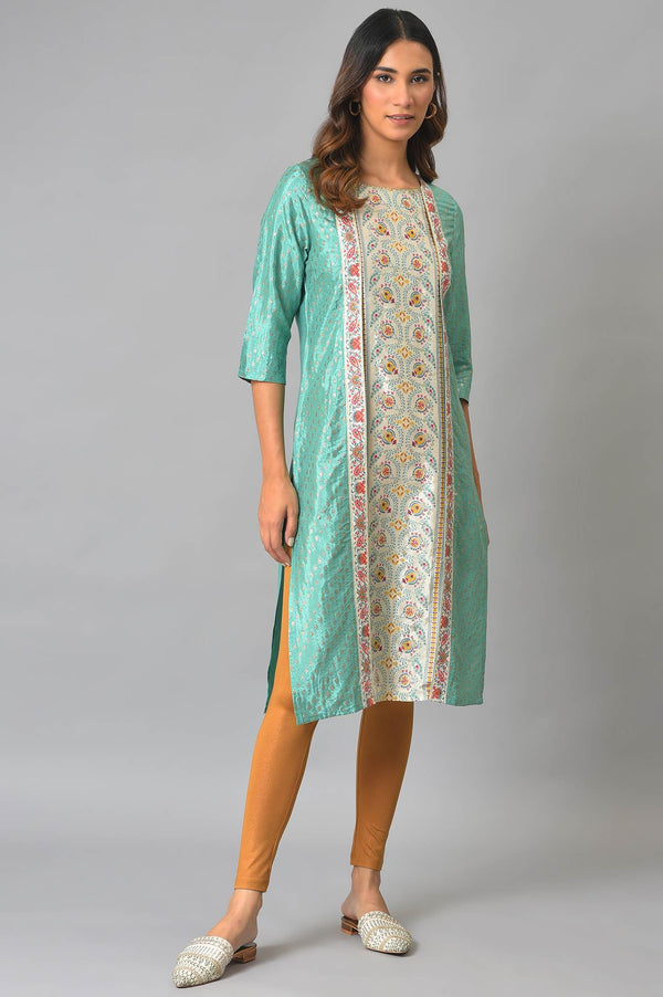 Brown Solid Skinny Fit Tights With Slip On Closure