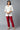 Red Yarn-Dyed Solid Trousers