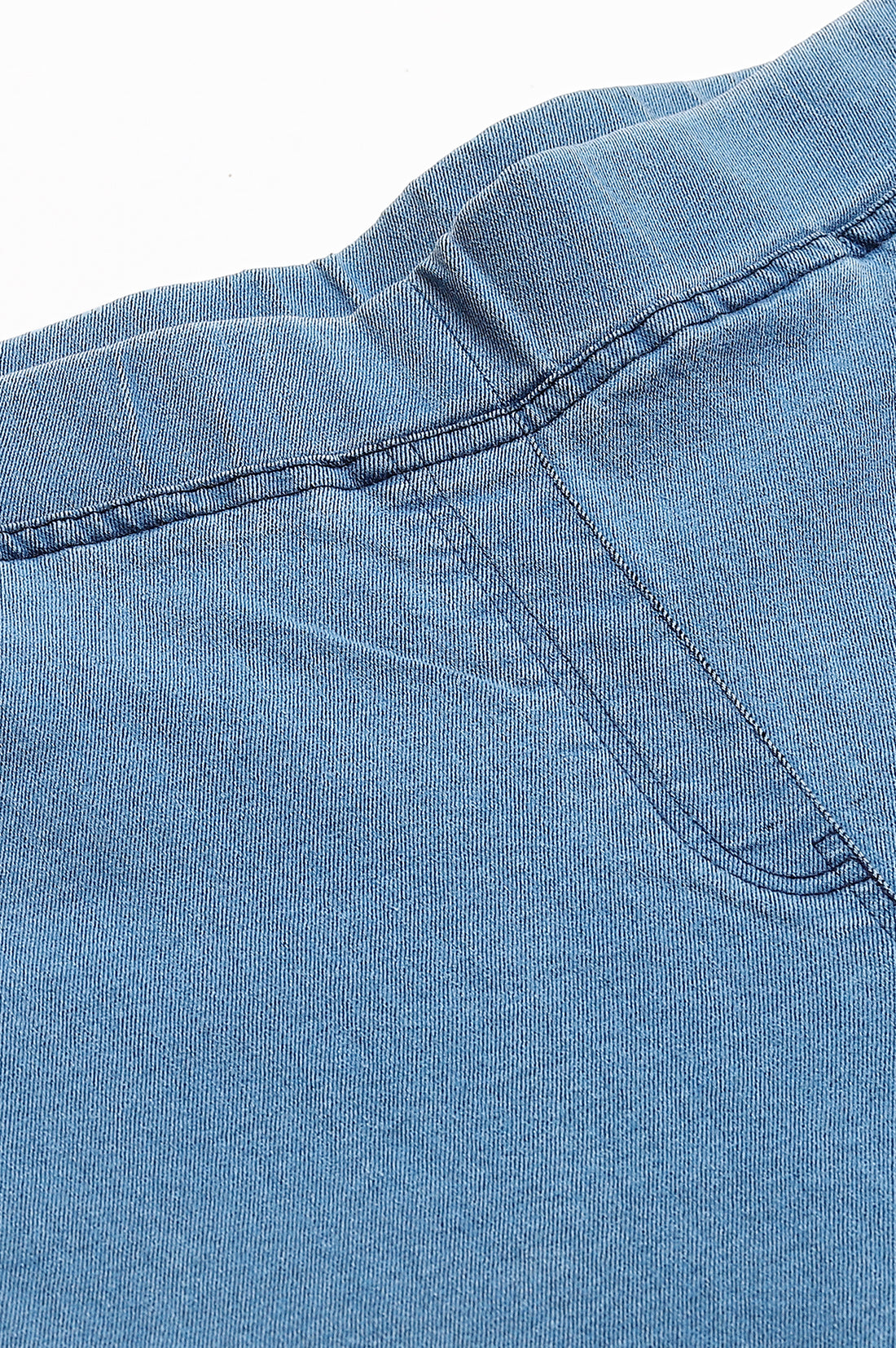 Light Blue Pintucks Denim Jeggings