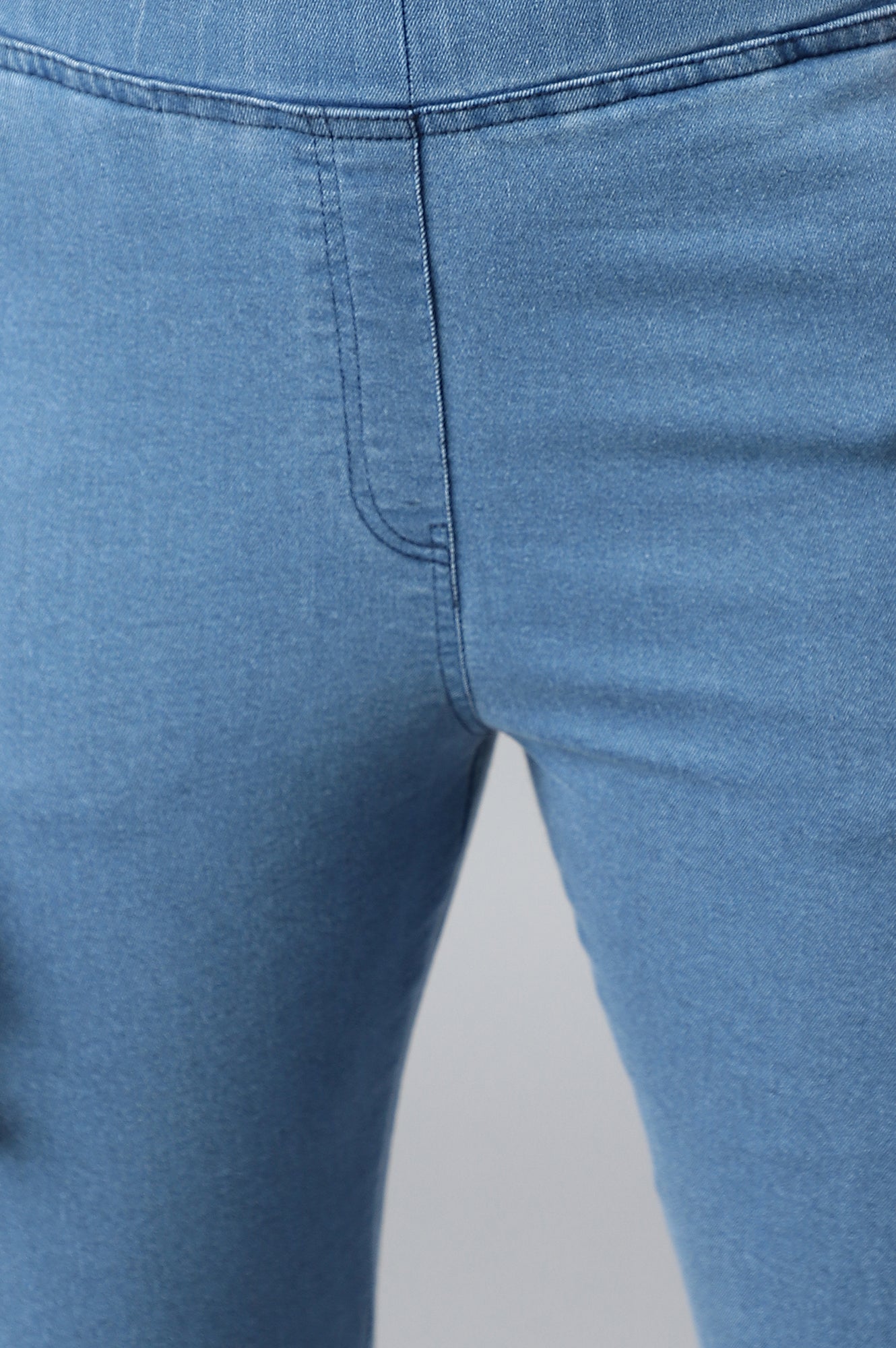 Blue Pintucks Denim Jeggings