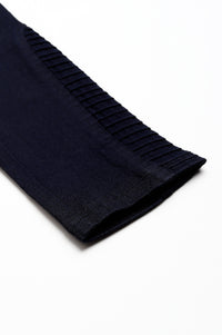 Navy Blue Pintucks Denim Jeggings