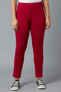 Brown Ankle Length Jersy Pants