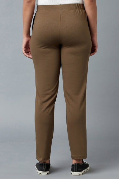 Grey Ankle Length Jersy Pants