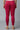 Red Cotton Lycra Tights For Women