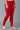 Women Red Ankle Length Cotton Lycra Churidar