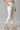 White Yarn-Dyed Gathered Trouser Pants