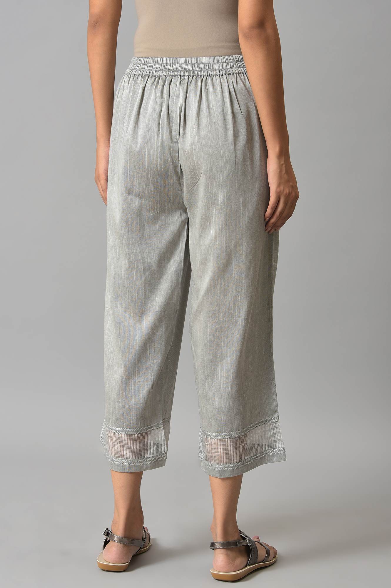 Grey Gathered Culottes