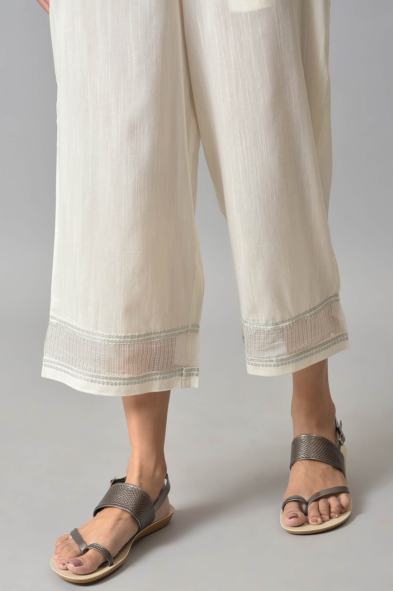 White Gathered Culottes